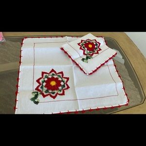 2 Handmade kitchen clothes napkins